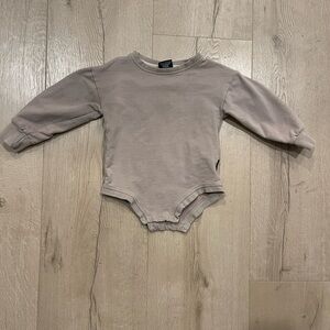 Little Bipsy Taupe Long Sleeve Kids Tee